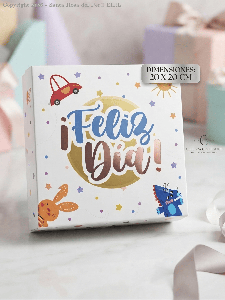 CAJA 20 X 20 DISEÑO DIA DEL NIÑO
