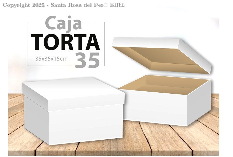 CAJA  DE TORTA 35 X 35 DUPLEX