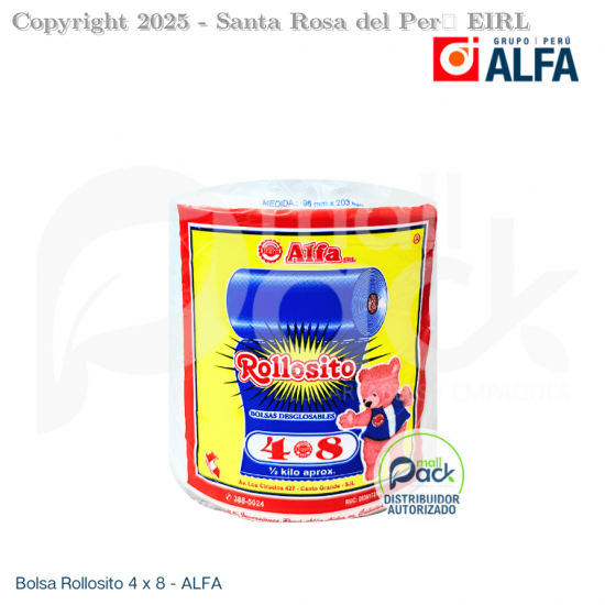 ROLLO 4 X 8 TRNASPARENTE