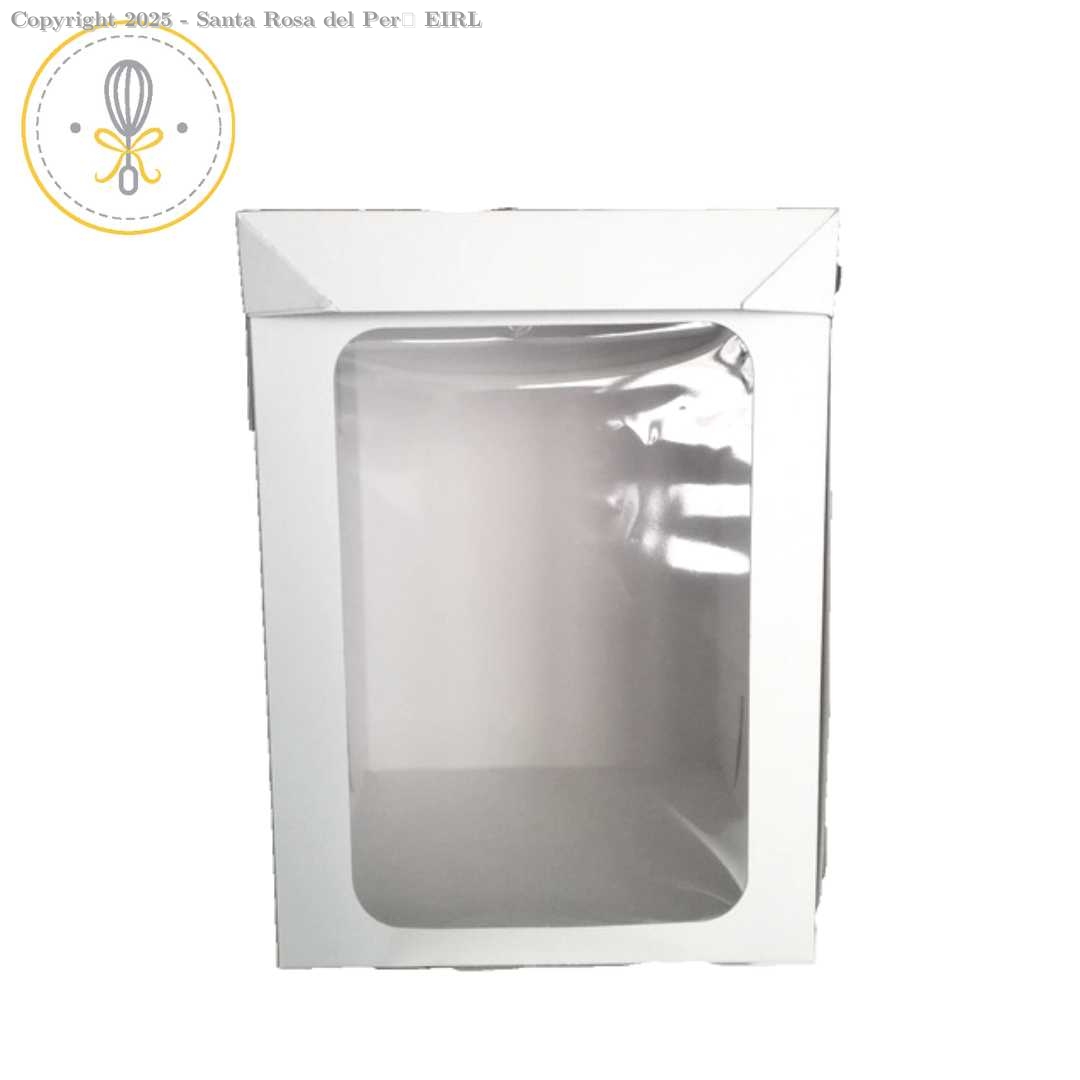 CAJA TORTA 15X15 ALTA BLANCO C/T