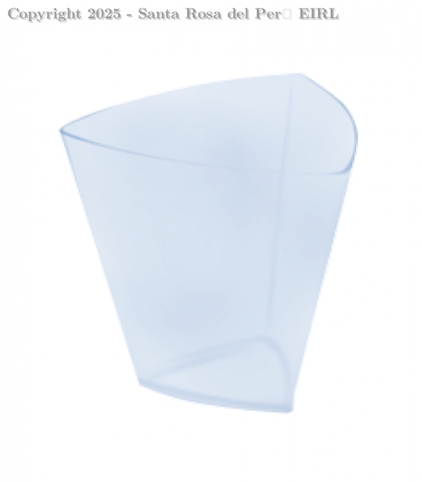 VASO TRIANGULAR ACRILICO (1.50 OZ) PQ. 10 UND.
