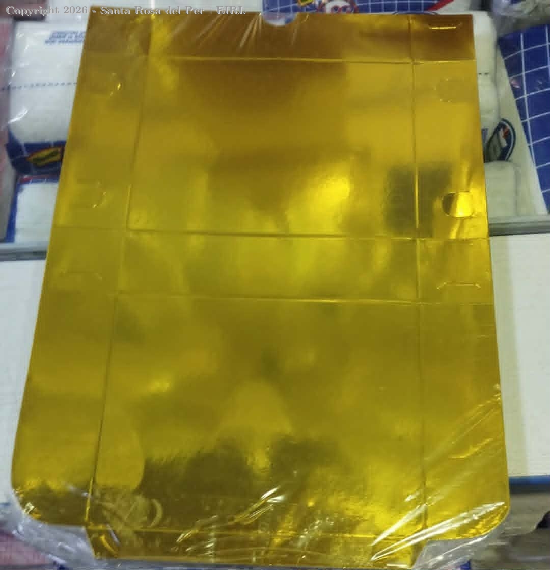 CAJA PORCION DE TORTA DORADO 