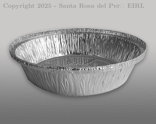 BANDEJA CIRCULAR DE ALUMINIO 3/4 KG C/TAPA TRANSP. # 16 CM.