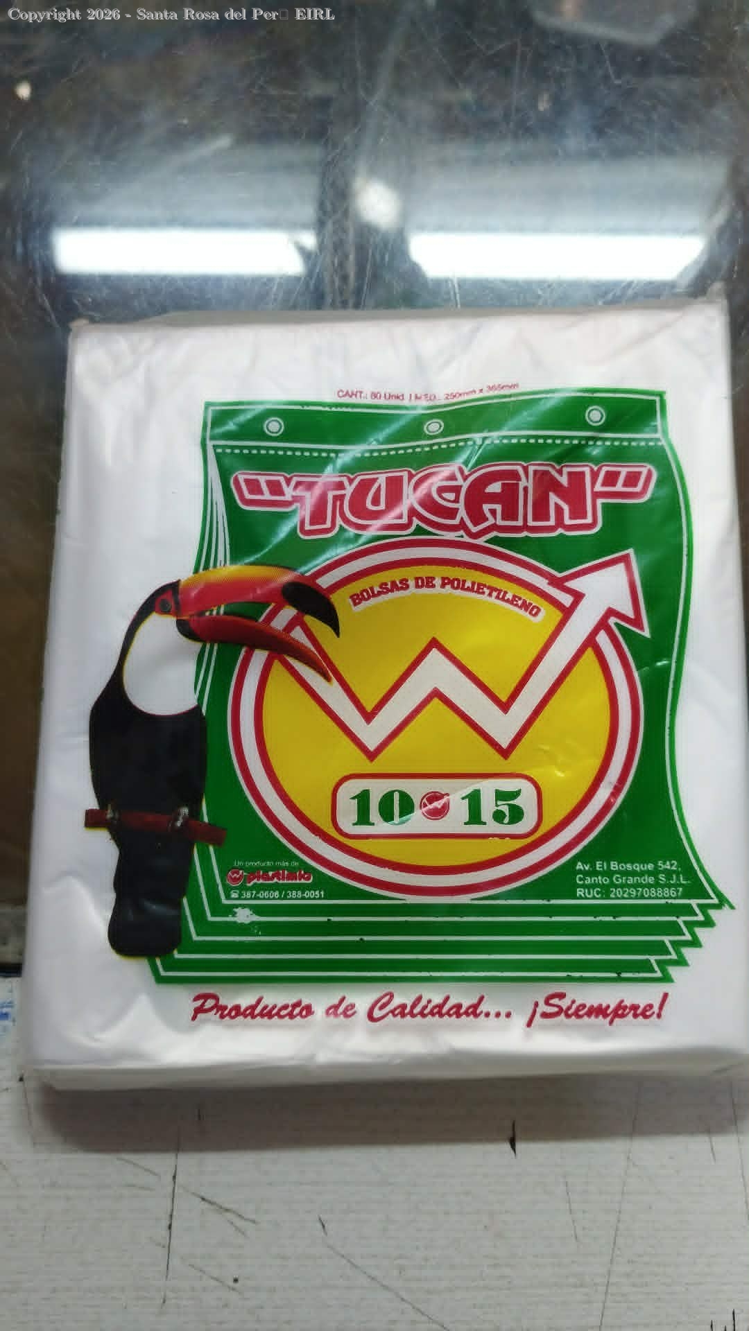 BOLSA PLASTICA 10X15 TUCAN X80