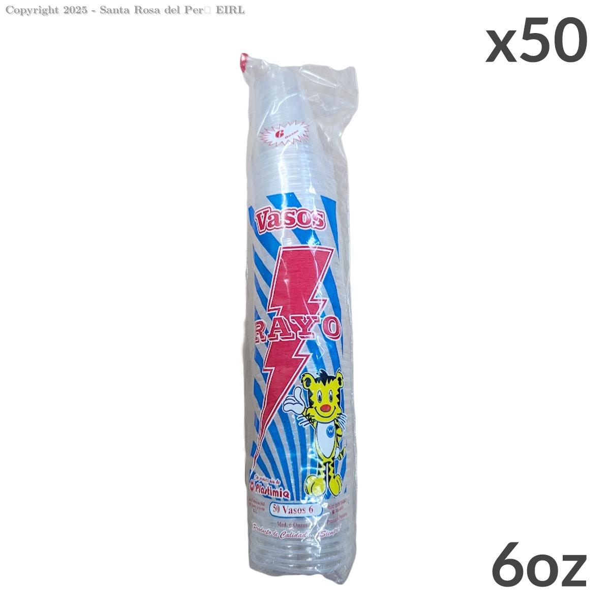 VASO PLASTICO 6 OZ. TRANSPARENTE