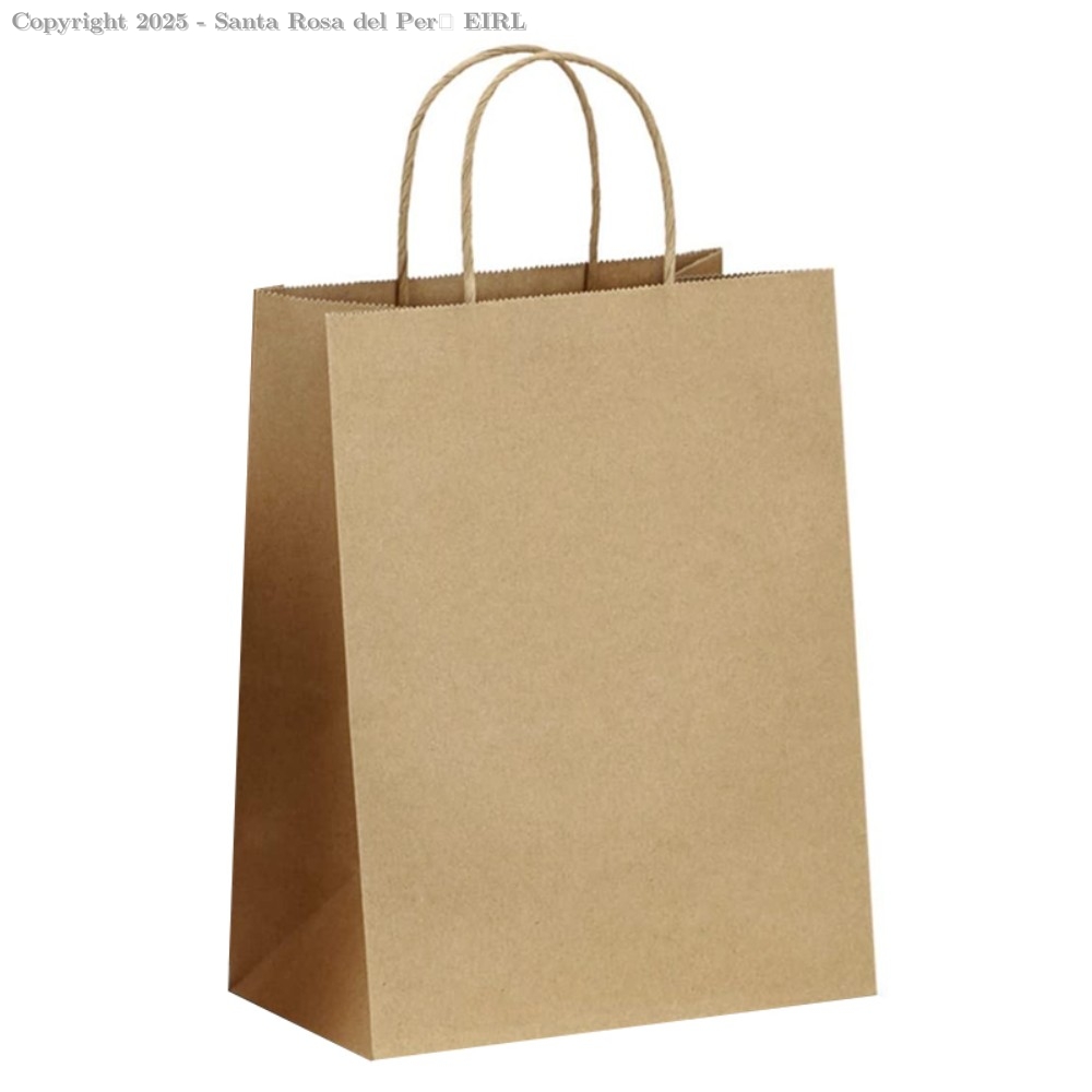 BOLSA DE  PAPEL KRAFT CON ASA TWIST #  40 KRAFT  33x38x17