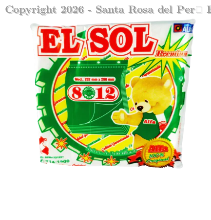 BOLSA  PLASTICA  8 X 12 SOL CHEQ.