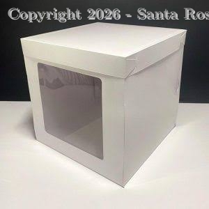 CAJA DE TORTA DUPLEX C/VISOR 15 X 15 X 20 ALTA C/TAPA