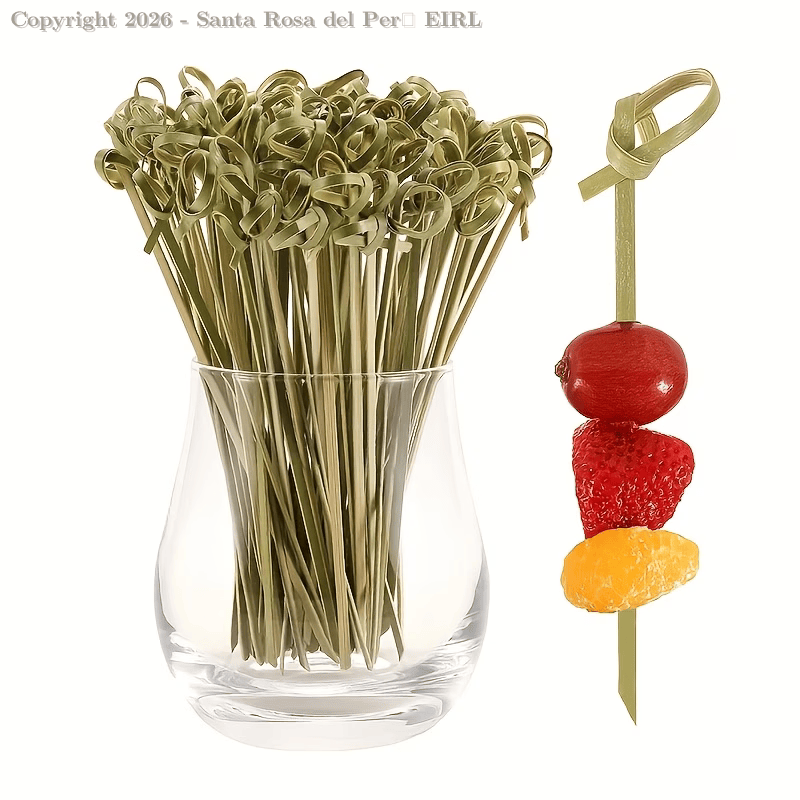 BROCHETA BAMBU CON NUDO (15CM)