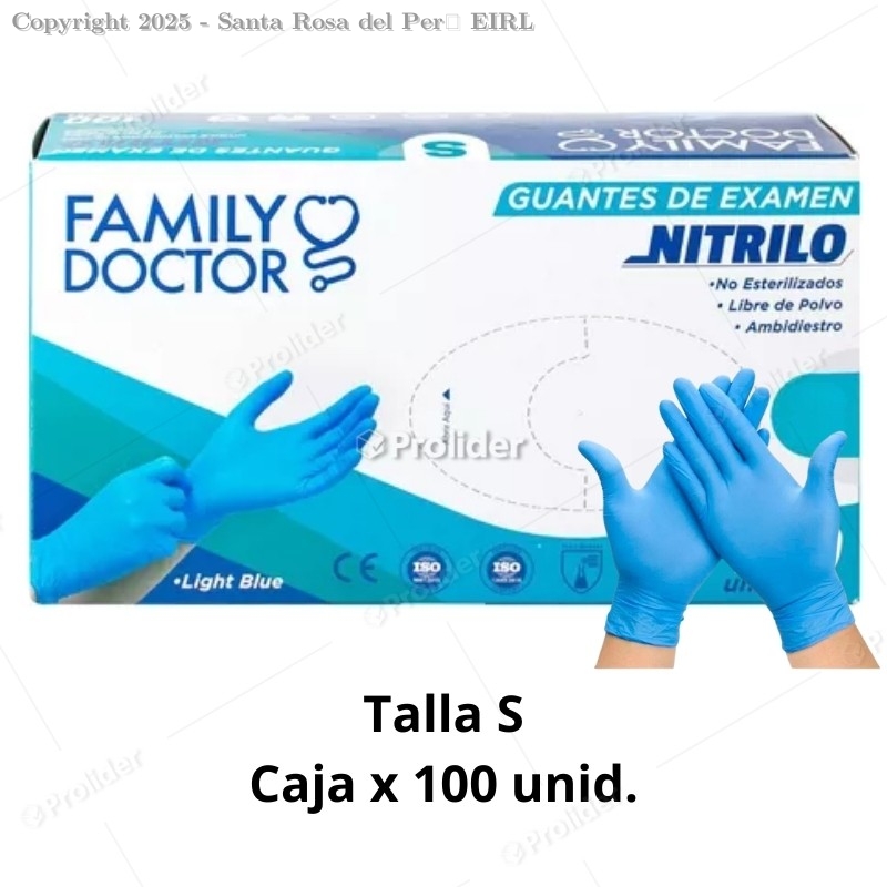 GUANTES DE NITRILO CELESTE TALLA 