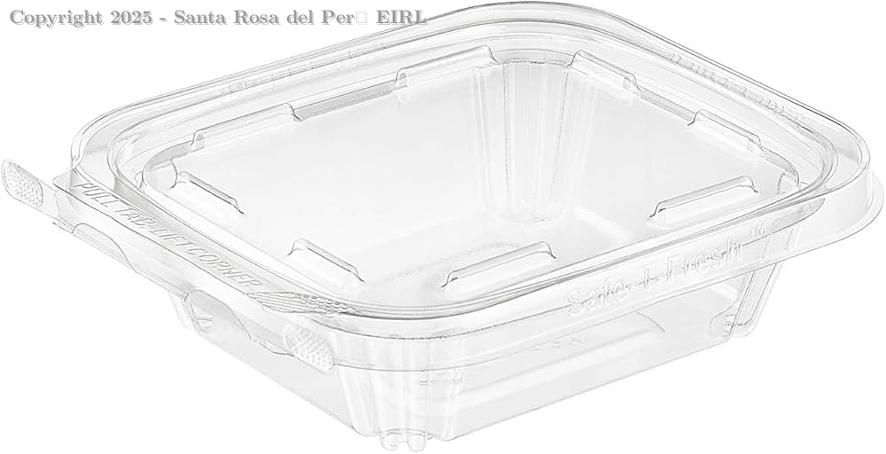 ENVASE RECTANGULAR BISAGRA TR. 8 OZ.