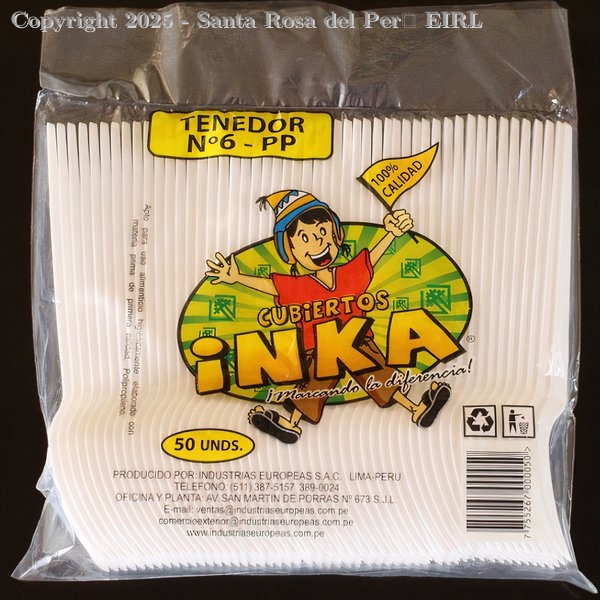 TENEDOR # 6 INKA BLANCO