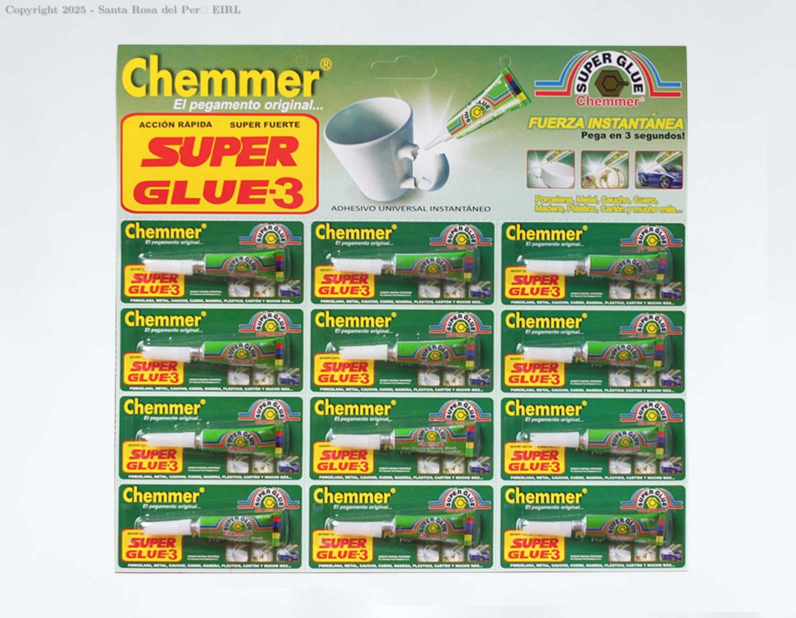 SUPER GLUE / CHEMER PEGAMENTO X 12 UN.