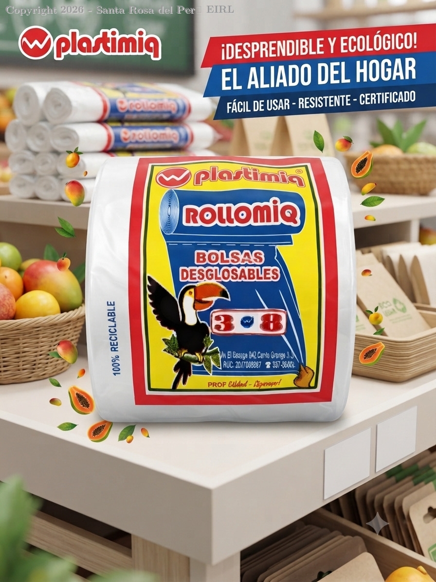 BOLSA EN ROLLO 3 X 8 TRANSP.
