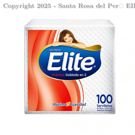 SERVILLETAS ELITE  DOBLADA X 2 PRACTICA X 100 UNID.
