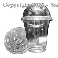 VASO CON TAPA DOMO P.E.T. # 10 OZ.