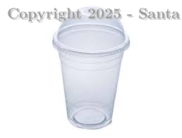 VASO CON TAPA DOMO P.E.T. # 16 OZ.