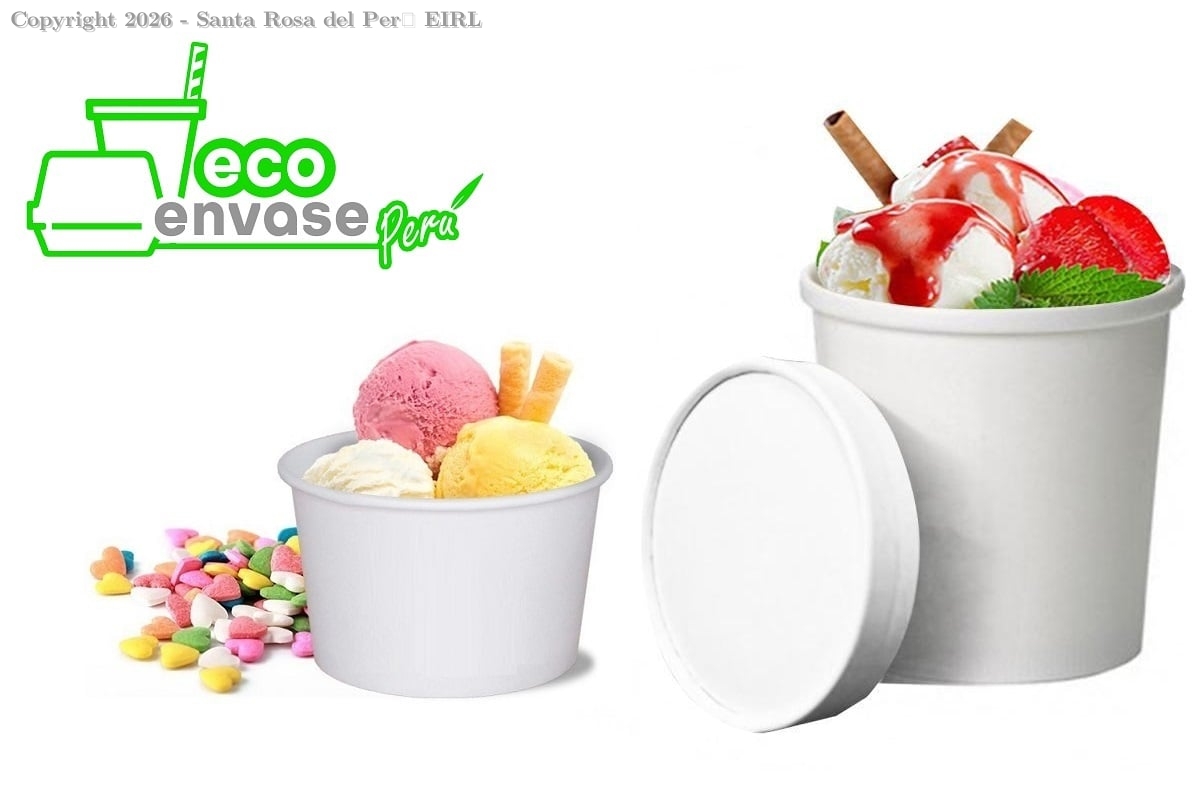 CONTAINER PARA HELADO 8 POLIPAPEL DE HELADO 