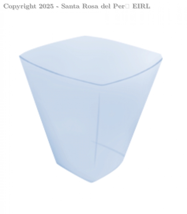 VASO CUADRADO / CUBO ACRILICO  (2.75 OZ) PQ 10 UND.