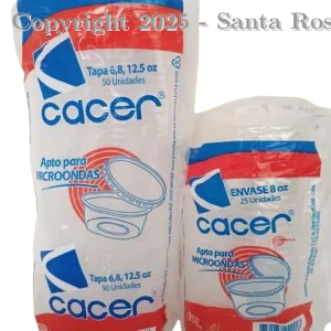 ENVASE 8 OZ. TRANSP.  C/TAPA