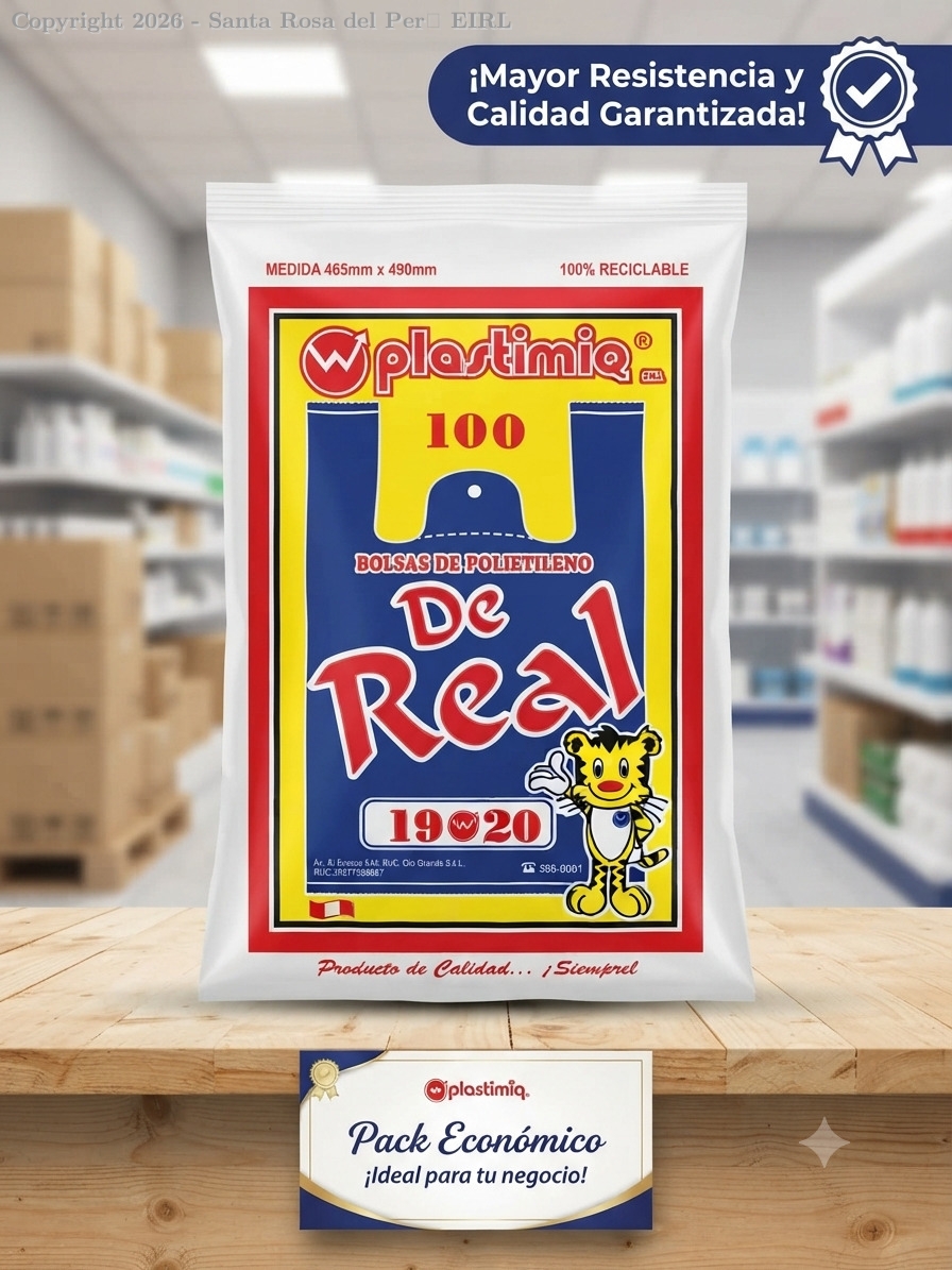 BOLSA  PLASTICA CON ASA  19 X 20 BLANCO