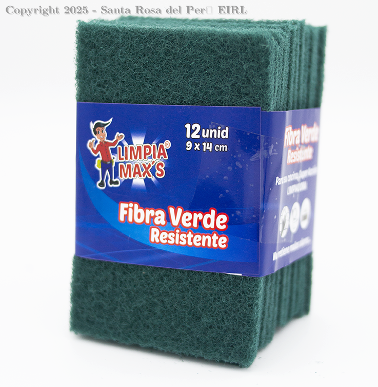 ESPONJA VERDE LIMPIA MAX X 12 UNS.