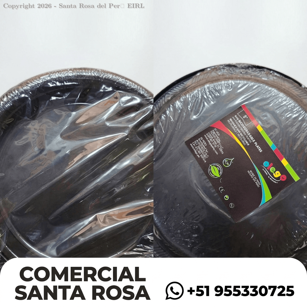 PLATO PLASTICO NEGRO #22 ( X10 UNDS)