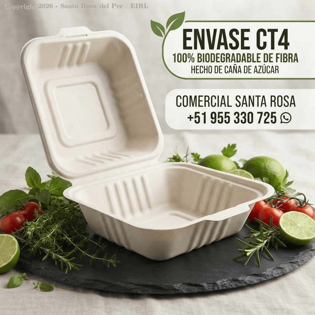 CONTENEDOR CT4 BIODEGRADABLE