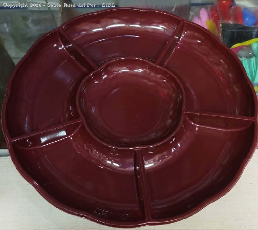 BANDEJA CIRCULAR AZUL C/6 DIVISIONES 