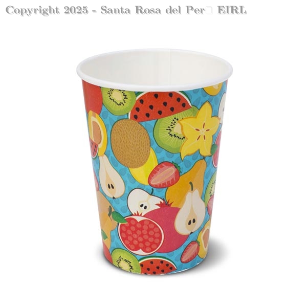 VASO POLIBOARD P.P.F. 16 OZ. FRUTAS  C / TAPA