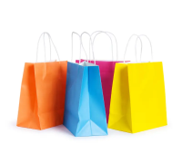 BOLSA DE PAPEL KRAFT C/ASA TWIST COLOR # 24  X 12 UNIDS. (26.4X13.6X32.7CM